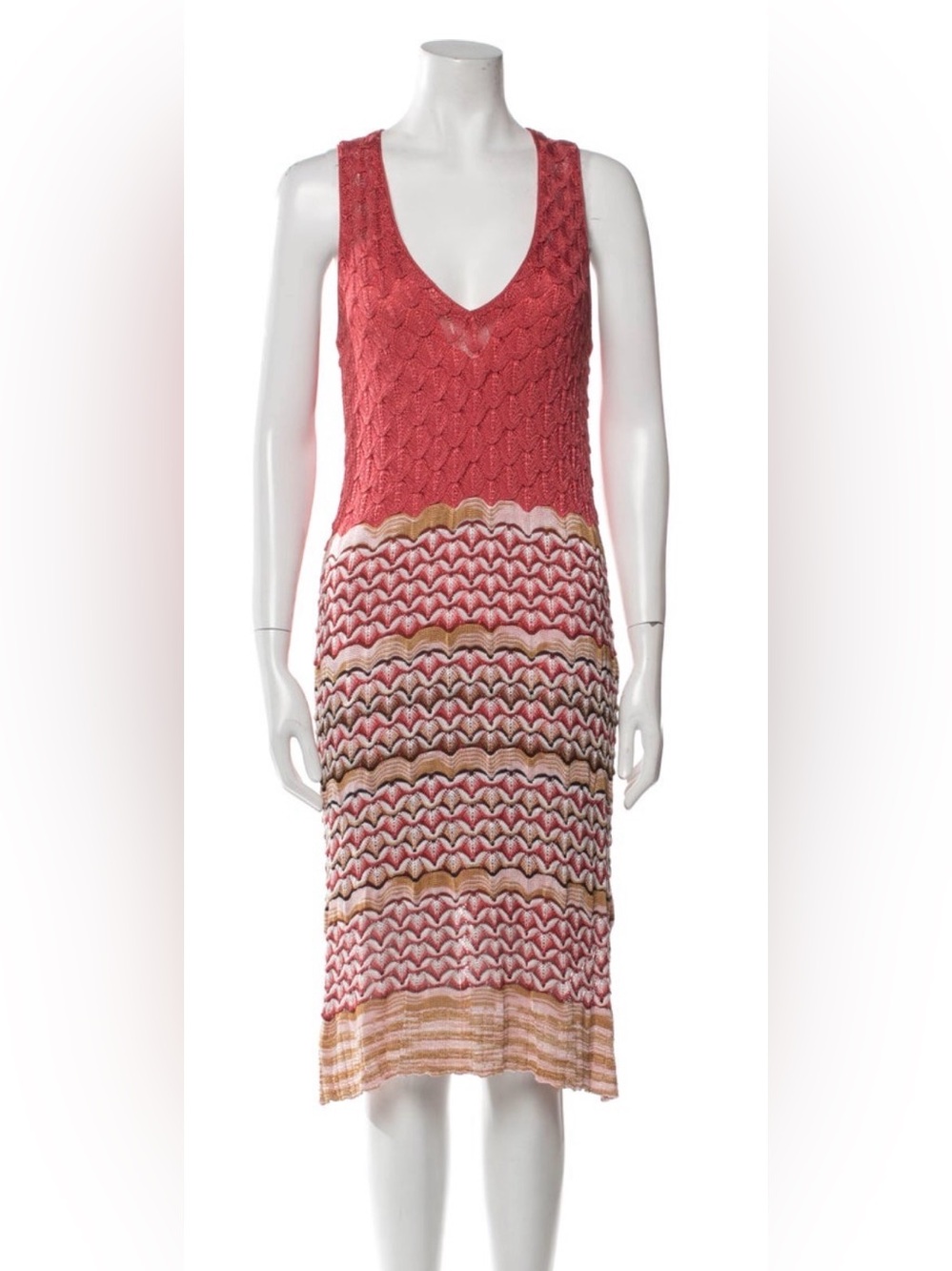 MISSONI Pink Lurex Sleveless Dress size 10